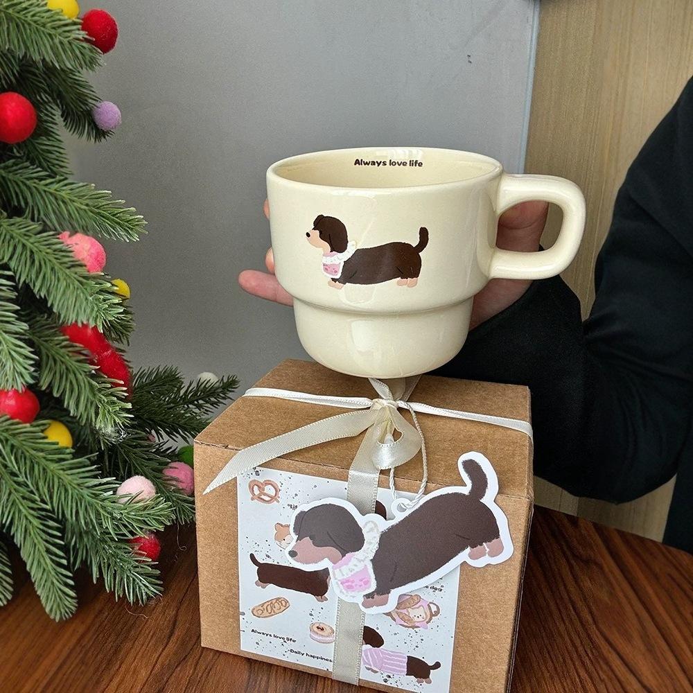 New Mug Creative Gift Cute Cartoon Ceramic Cup Girls Universal Cup Tea Cup Holiday Gift