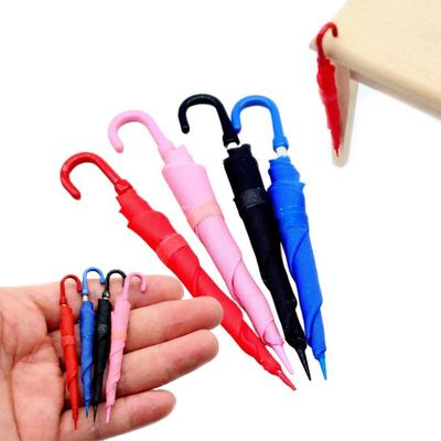1/4 PCS Dollhouse Mini Umbrella – Realistic 1:12 Non-Opening Dollhouse Accessory for Fairy Garden Paths & Micro Landscapes