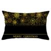 New Black Gold Series Christmas Peach Skin Print Waist Pillow Cover Home Accessories Cushion Cover Sofa Cushion Cover