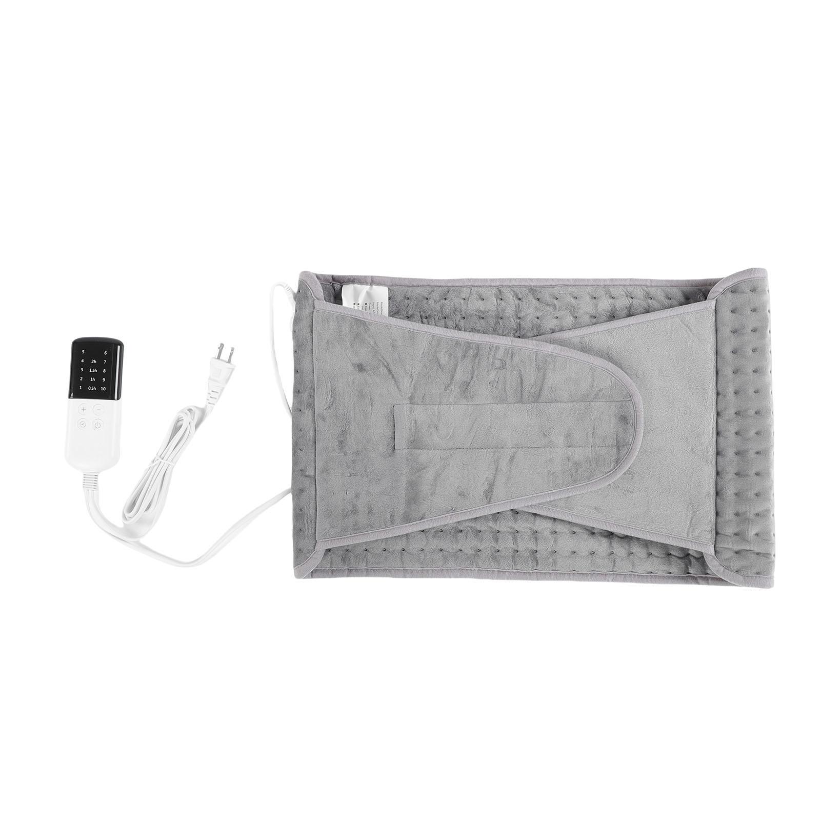 

Heating Pad for Back Relief Period Care 10 Temperature Settings 4 Timer Heating Pad Belt with Pocket Silver Gray 12x24 US PLUG