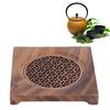 Square Shape Heat Insulation Coaster Wood Teapot Pad Walnut Teapot Mat  Tea Room Decor