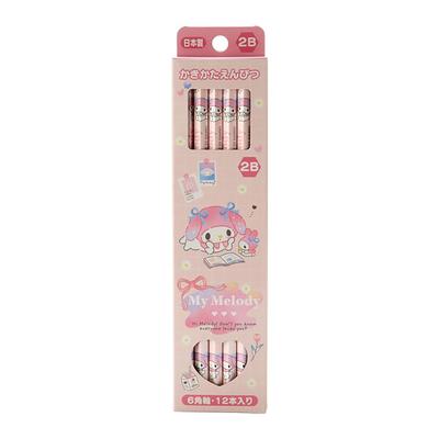 Sanrio Sanrio Pencil Pack 2B My Melody My Melody My Melody X X Kids Learning Stationery Character 566161 SANRIO (SANRIO) 0.8 0.8 17.6cm