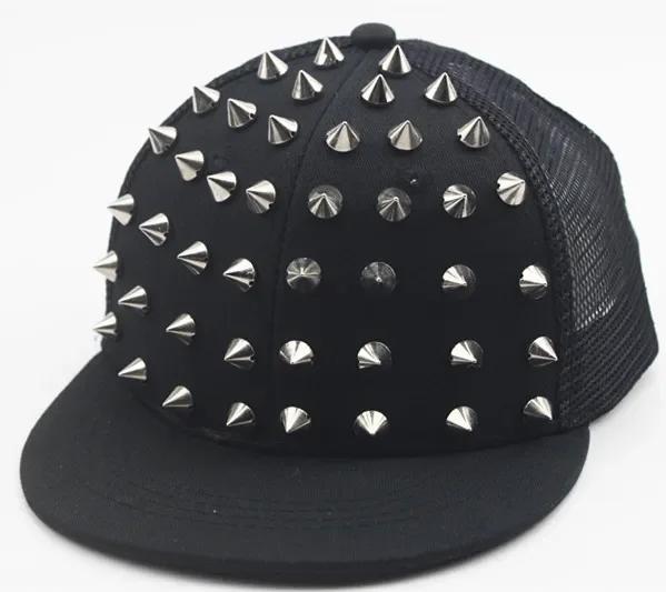 2025 New Men and Women's Rivet Flat Hat, Punk Rock, Hip Hop Stud Baseball Caps, Male, Female, Youth, Teenagers, Boys, Girls