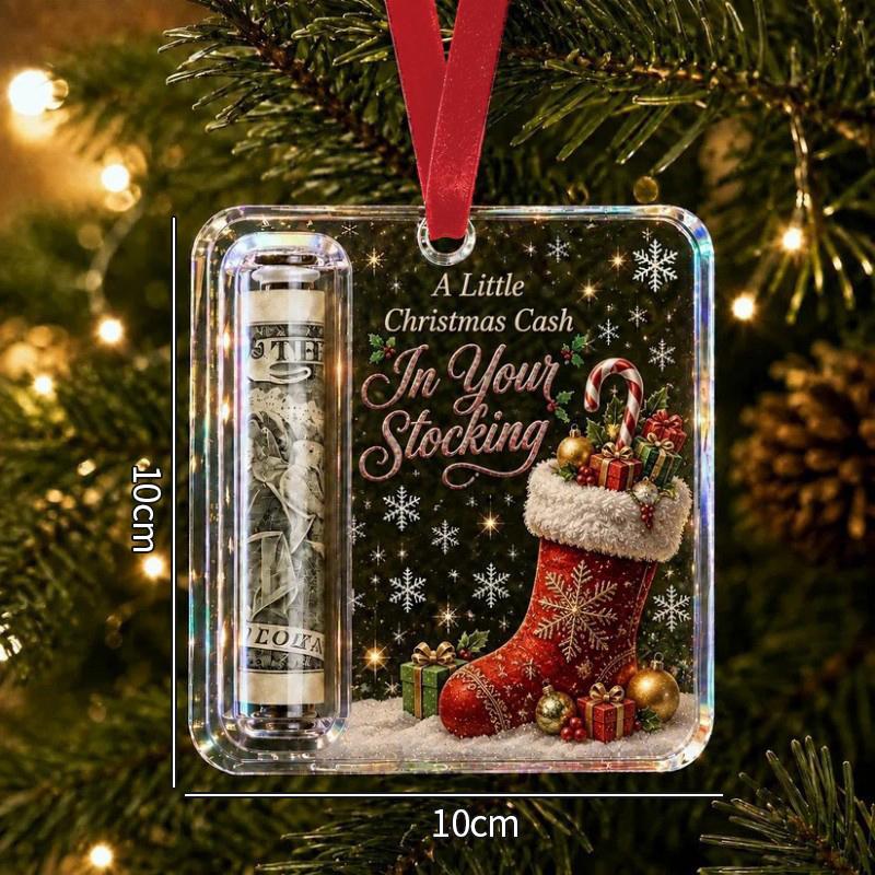 Christmas Cash Boxes Ornament Christmas Tree Money Holder Hanging Pendants Christmas New Year Money Gift Boxes Decorations