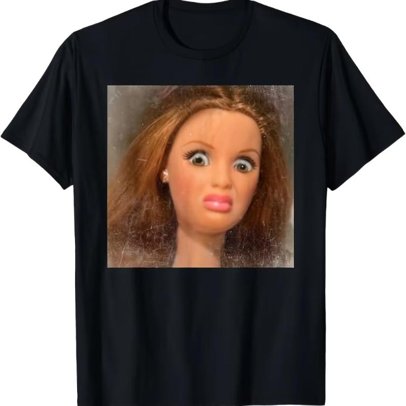 A fun and disgusting baby face expression Tshirt with expressive baby face print black humorous pattern Tshirt S