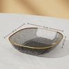 Gold Rim Crystal Fruit Bowl Diamond Cut Texture Shatter Resistant Food Safe Dish for Wedding Party Home Decor Use
