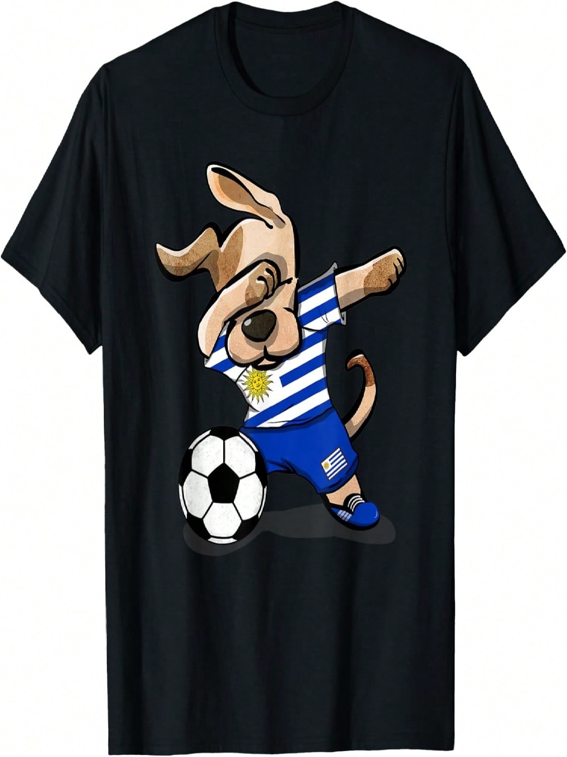 Dabbing Dog Uruguay Soccer Uruguayan Flag Football T-Shirt S разноцветный