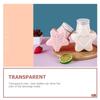 6Pcs Cold Drink Bottle Five-Pointed Star Shape Transparent Pet Plastic Beverage Containers for Juice Milk Tea Outdoor Portable
