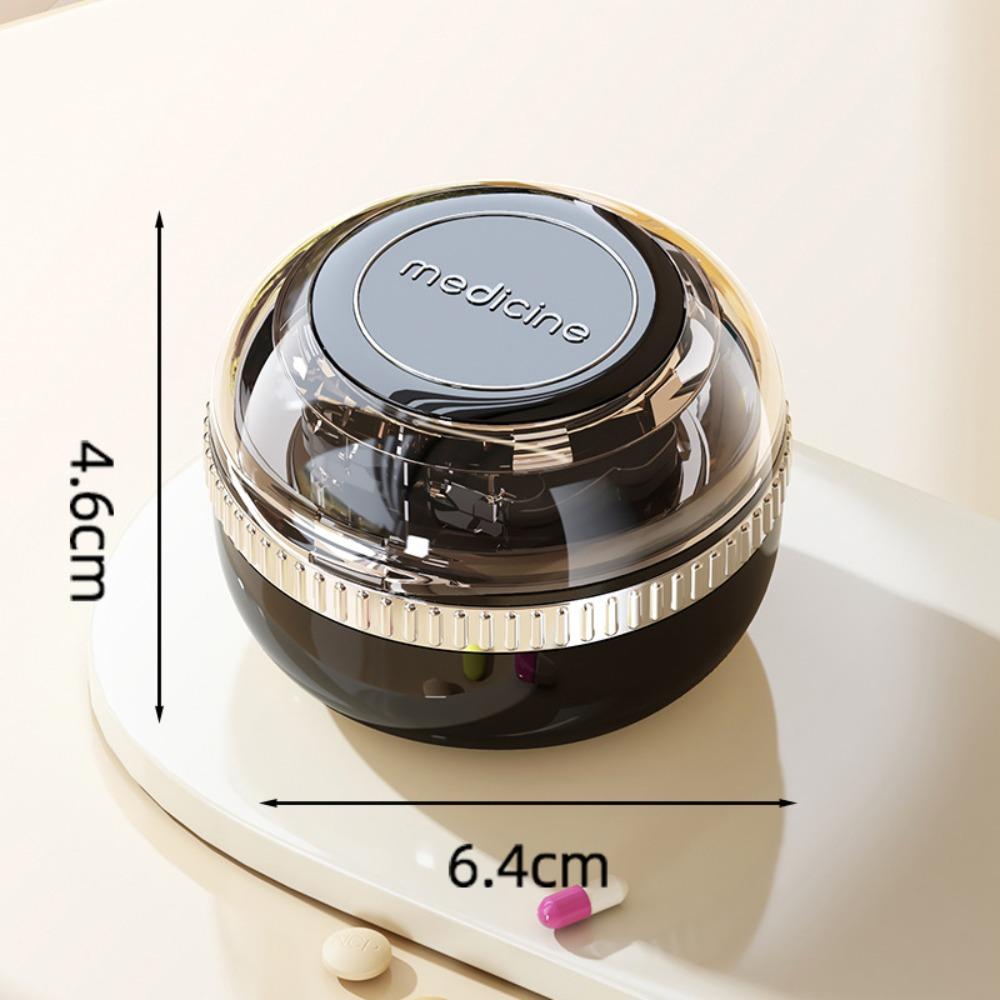 

Portable Double-Layer Pill Box with Pill Cutter 2-in-1 Sealed Pill Organizer Case Mini 3 Compartment Medicine Tablet Storage Box чорний