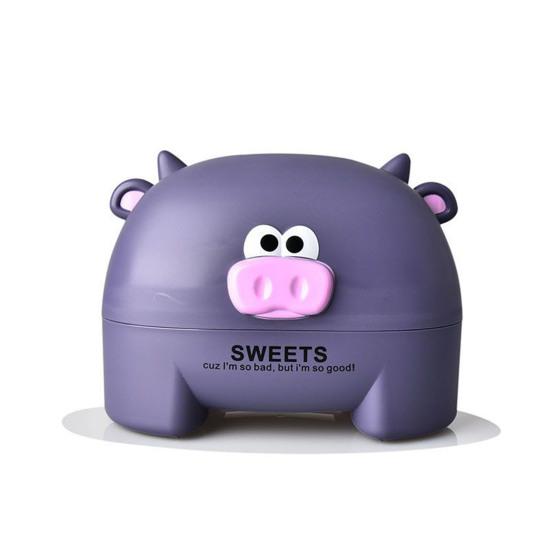Scatola porta fazzoletti con coperchio rimovibile, forma animale, grande capacità, creativa, Mucca Maiale Auto, Porta scatola fazzoletti, Articoli per la casa
