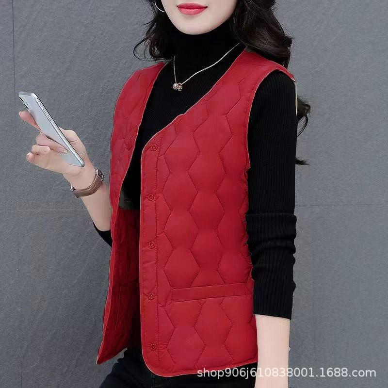 

Новый жилет из искусственной шерсти с цельнокроеным краем, женский жилет для верхней одежды, удобный терможилет 5XL [recommended 140--82.5kg]