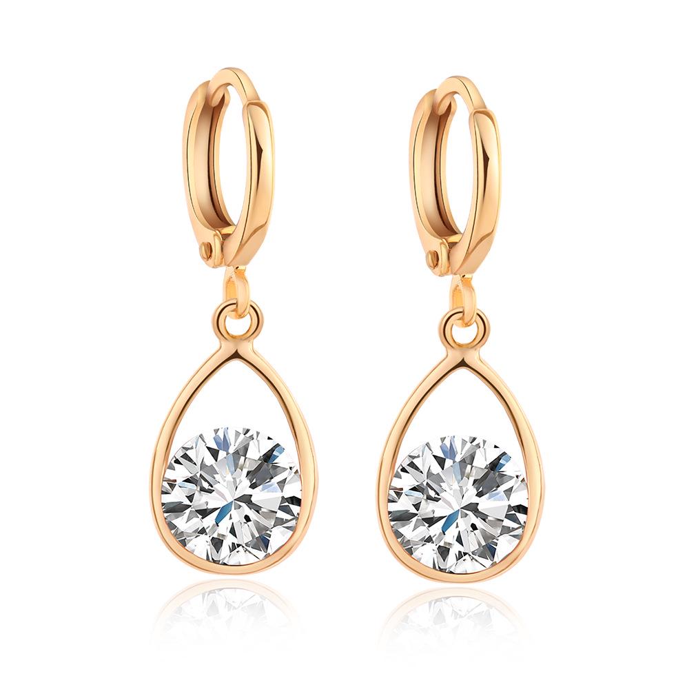18K Gold Plated Zircon Earrings - Hot Selling Fashion Jewelry