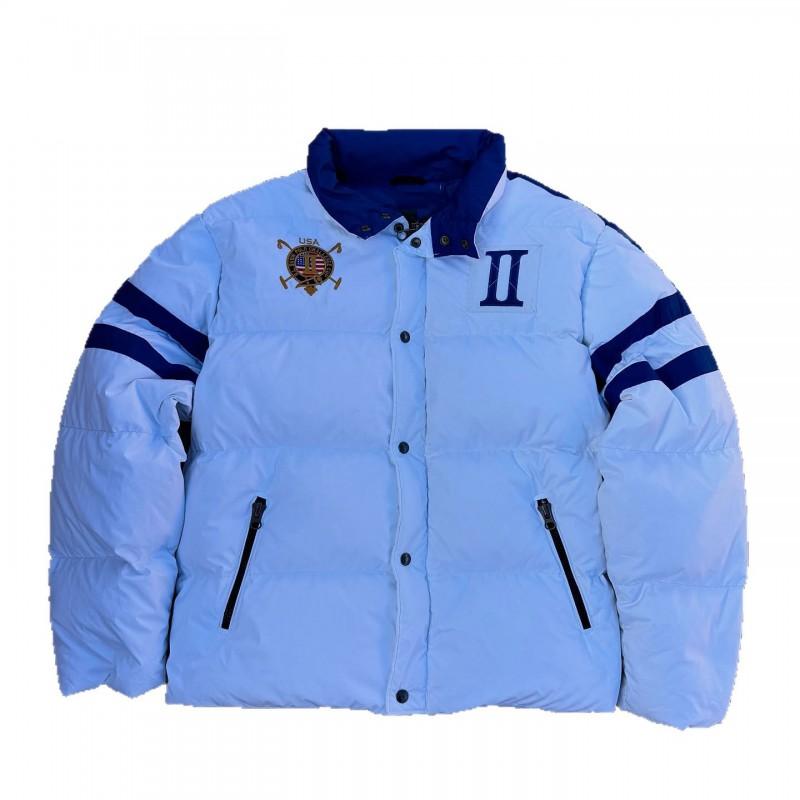 Heavyweight Minimalist Winter Loose Cotton Puffer Letter Embroidery Flag Men Women Street Style Stand Collar