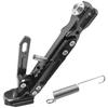 Dodtazz Motorcycle Side Aluminum Adjustable Easy Installation Stand/Kickstand, Alloy, Height, (Black)