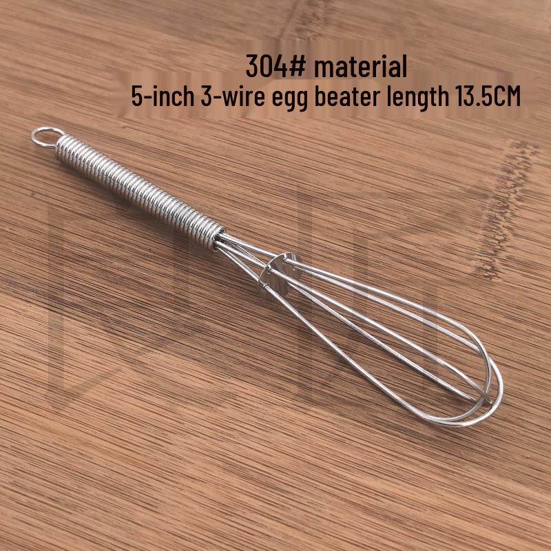 

304# Stainless Steel Spring Handle Egg Beater & Coffee Stirrer