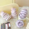6Pairs Plush Coral Fleece Socks Stripe Sleeping Socks Fashion Thicken Velvet Socks  Fall/Winter