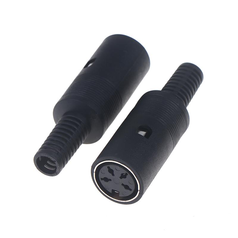 2Pcs/pack 3P 4P 5P 6P 7P 8P DIN Male/Female Plug Soecket Jack With Plastic Handle Keyboard Cable Connector Adaper