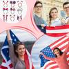 Independence Day Headband 9X Red White Blue Memorial Day Hair Hoop US Flag Headwear Photo Props For Adults And Children