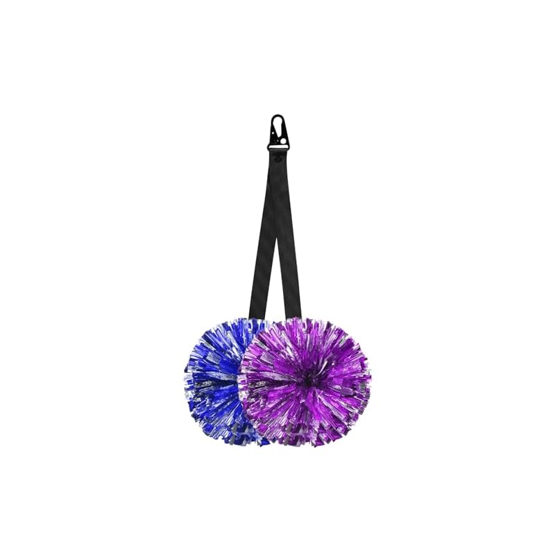 PATIKIL Backpack Cheer Pom Pom Holder, Adjustable Cheer Bow Holder, Pom Pom Strap Lanyard Storage, Cheerleading Accessory for Teen Sports, Black