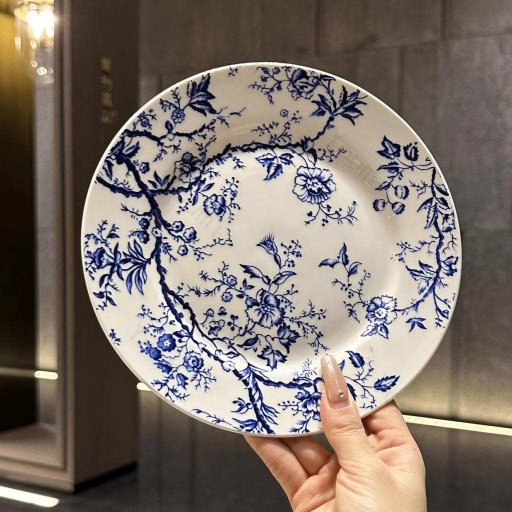 Retro Französischer Stil Keramikteller Leichter Luxus Restaurant Dessert Heimteller Köstliche Gerichte Speiseteller Exquisites Geschirr