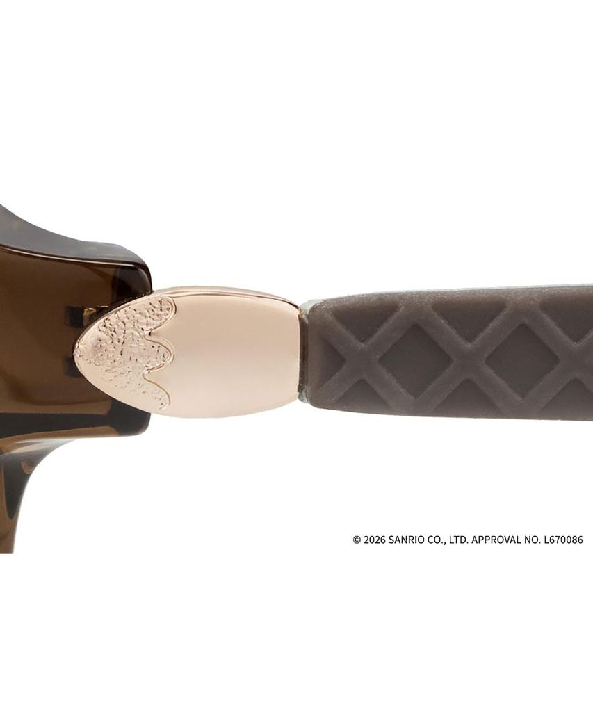 sunglasses POCHACCO Features include rubber colored UV suitable for and Small [Zoff] Boston-style (Brown (Clear) - ZC261G02_42A1) design. temples,