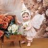 Full Silicone Vinyl Baby Dolls Reborn 18 Inch Cosplay Fairy Angel Cute Babies Doll with Rooted Hair and Wing Fashion Christmas Gifts Toy Decoration