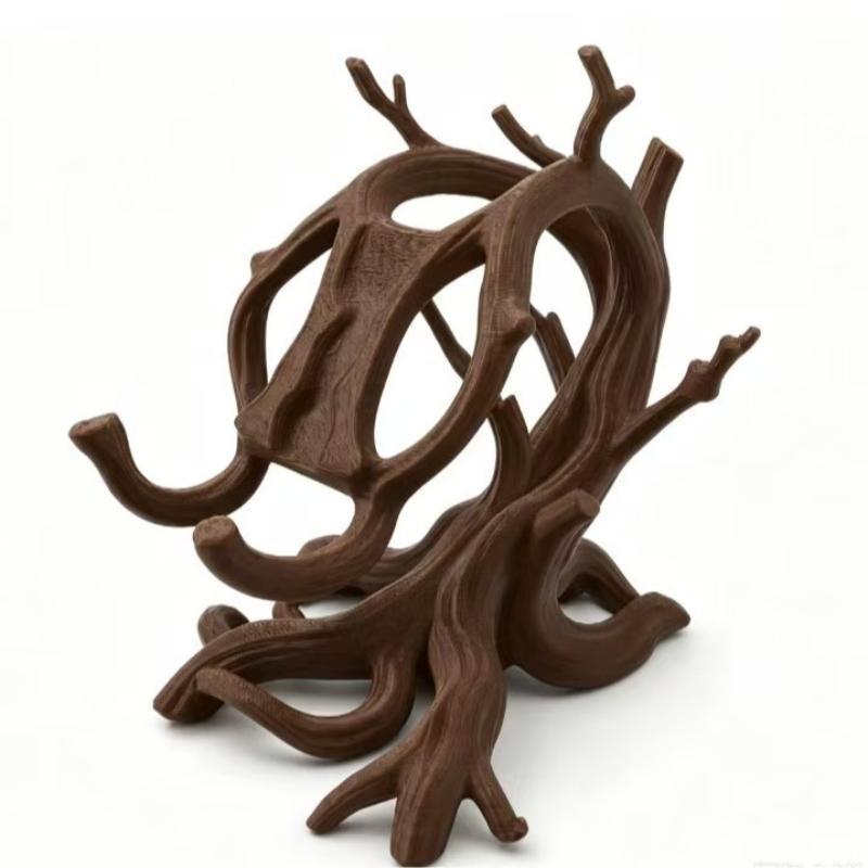 Soporte para Teléfono con Forma de Rama de Árbol Rústica Impresión 3D Pla Soporte Estable para Decoración del Hogar y la Oficina
