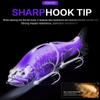 BEARKING Buone esche da pesca 135mm 1oz minnow snodato Wobblers Corpo in ABS con coda morbida SwimBaits esca morbida per lucci e spigole