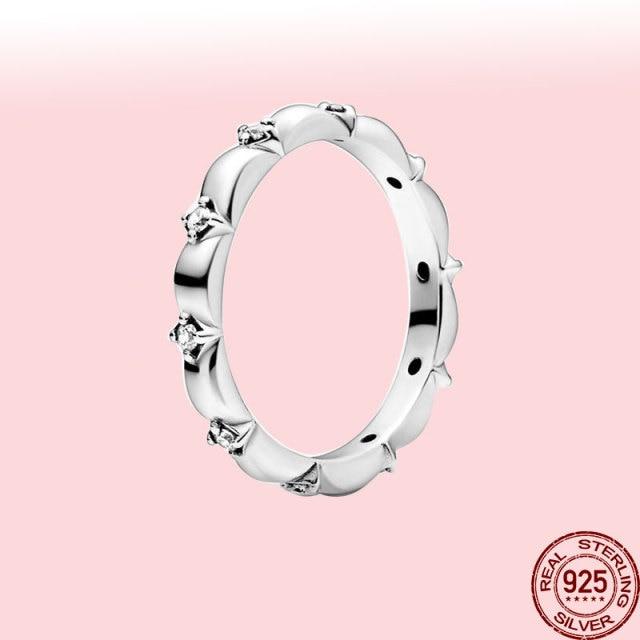 New 100 %925 Sterling Silver Rings Wholesale Popular Flower Lucky Rings For Women Jewelry Making