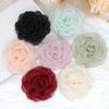 6Cm Black White Camellia Flower Brooches Korean  Corsage Lapel Pins Dress Shirt Suit Accessories For Women Lapel Pins
