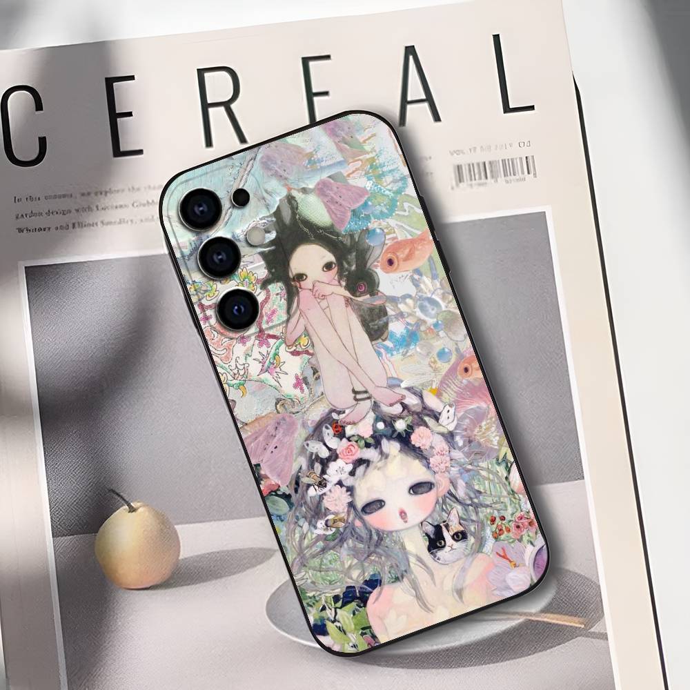 

A-Aya T-Takano Art Phone Case For Samsung S25,S24,S21,S22,S23,S30,Ultra,S20,Plus,Soft Silicone Black Cover Samsung S30Ultra5G