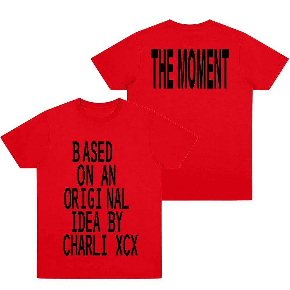 

Charli Xcx The Moment Tee Fashion Women s T-shirt Grunge Cult Graphic T-shirt Unisex Summer Cotton Short Sleeve High Quality Top XXL красный