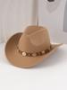European and American retro hemming western cowboy hat children punk chain decorative jazz hat British top hat men