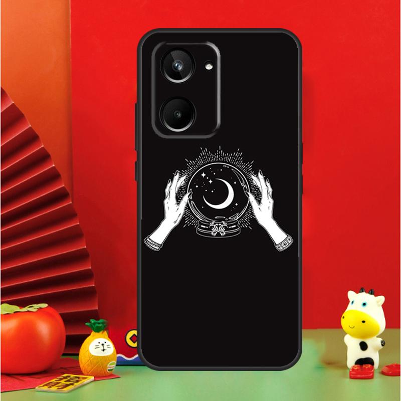 Fortune Telling Moon Stars Hands Art Case For Realme C67 C55 C53 C51 C35 C33 C31 C30 C25s C21Y GT Neo 6 GT5 9 10 11 12 Pro Plus