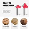Precision V Type 90 Degree Router Bits Solid Milling Cutter Cupboard CNC-Router Bits  Hand Tool