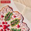 1PC Nuan Series Christmas Pillowcase Gingerbread Santa Claus Pattern Printed Soft Cushion Cover for Sofa Living Room Bedroom Home Decor Party Decor