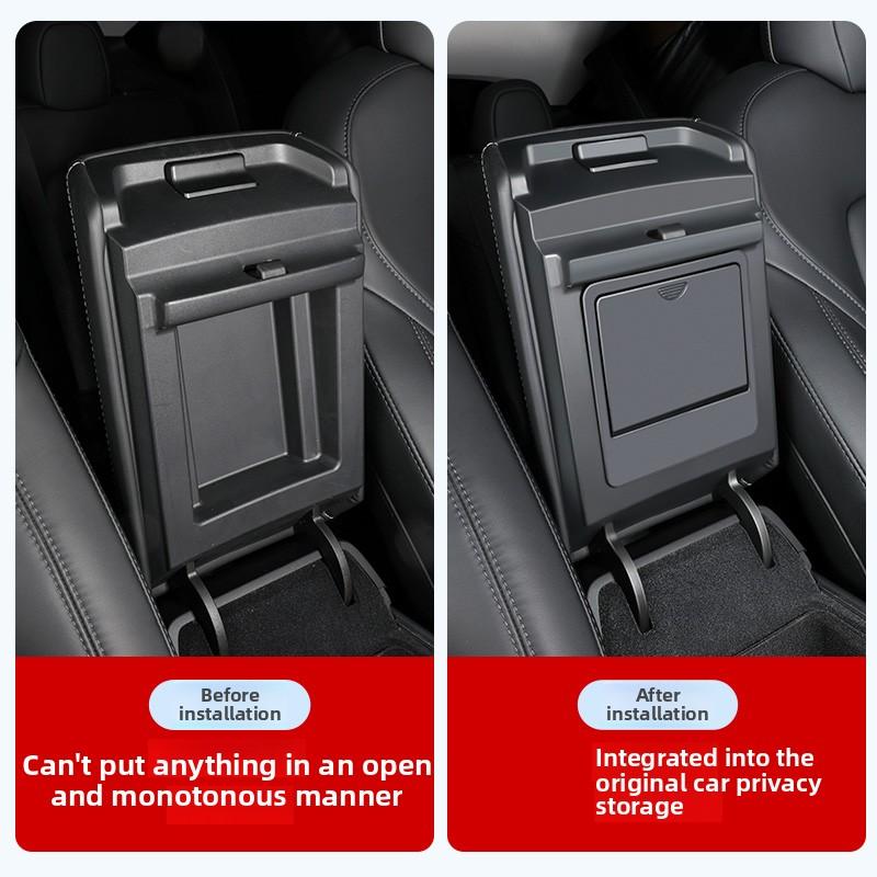 For Tesla Model 3 2017 2018 2019 2020 2025 2025 2025 Car Center Console Tidying Tray Armrest Case Hidden Storage Box Accessories