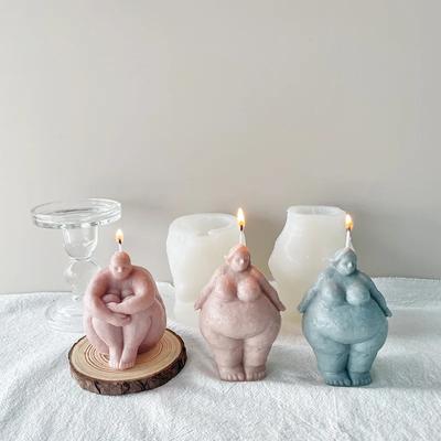 2 neue abstrakte Körperkunst-Silikon-Kerzenformen für DIY-Aromatherapie-Kerzen, Gipsornamente, Kunsthandwerk, Form für Handgeschenke