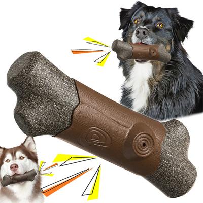Žvýkací hračky pro velké psy, zábavné, pískající, bezpečné materiály, super odolná větev stromu, pevnější než kosti, vhodné do interiéru a exteriéru, pro domácí mazlíčky