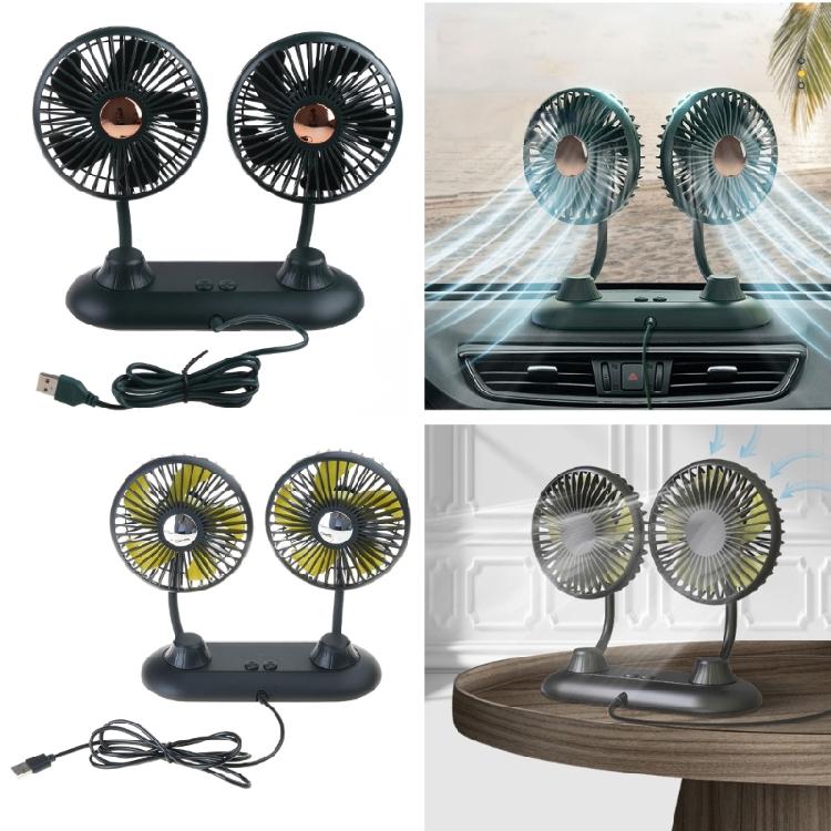 Adjustable Car Auto Air Cooling Dual for Head Fan Summer Low Noise Car Auto Cool