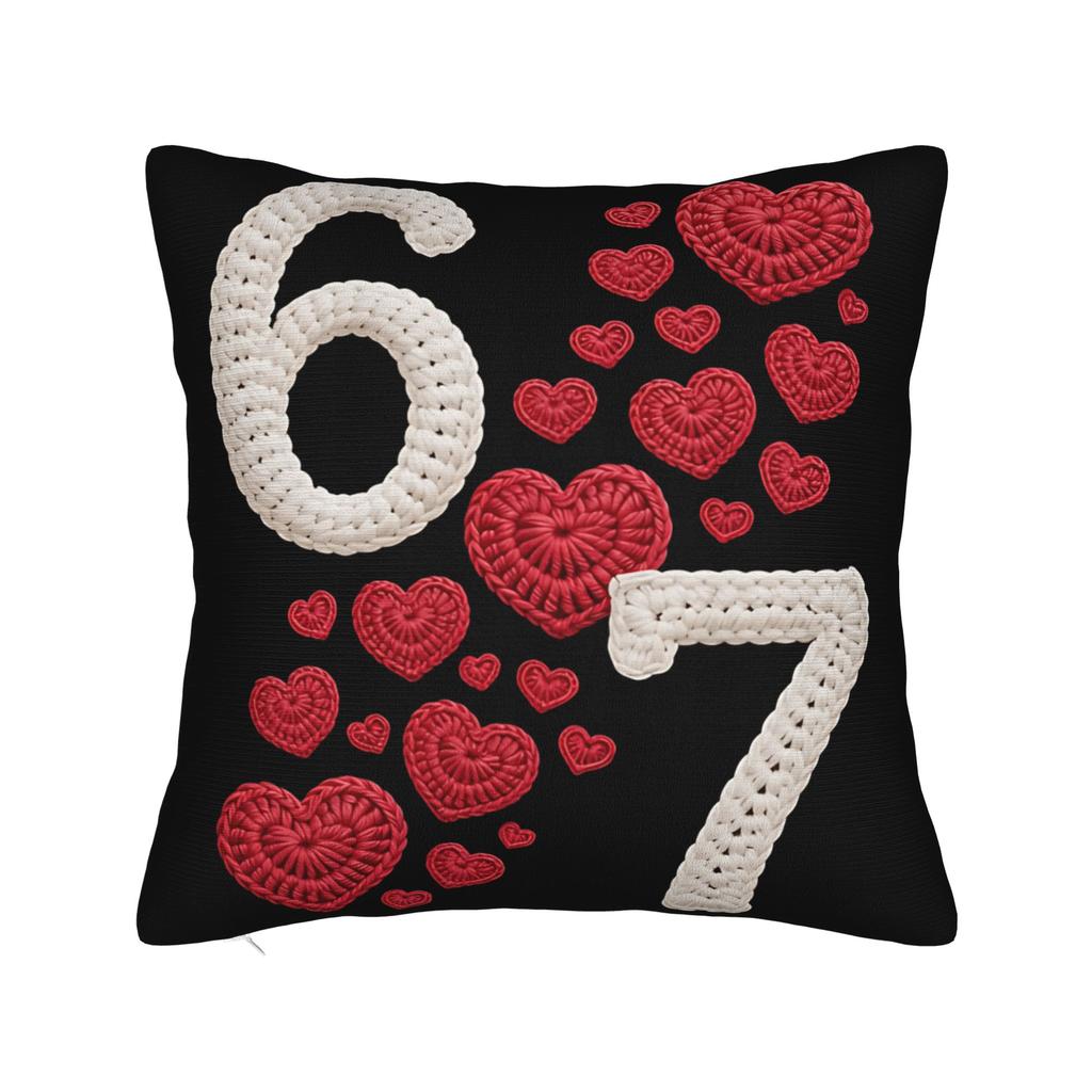 Valentine'S Day 6 7 Meme Pillow Cover Fashion Pillow Case For Chair Sofa Home Decor Print Pillowcases Gift