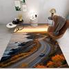 Cartoon Mountain Peak Rug Non-Slip Washable Floor Mat for Living Room Kitchen Sofa Balcony Home Decor Carpet