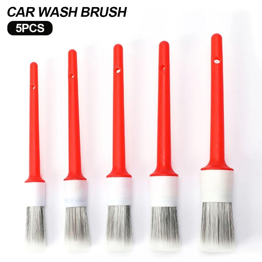 5Pcs XS-XL Car Cleaning Brush Washing Automotive Brushes Kit Auto Detail Tools  Exterior Interior