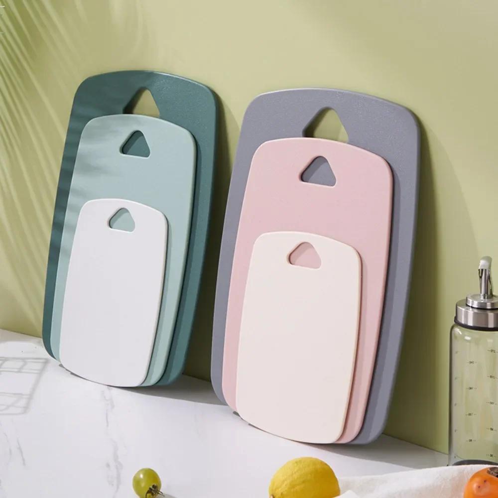 3pcs/set Non-slip Plastic Cutting Board Set Portable Hanging Hole Classified Chopping Blocks Thickening Chopping Boards Meat
