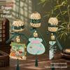 DIY Door Hanging Kit: Dragon Boat Festival Mugwort Bamboo Weaving with Bells and Wind Chime Decoration.