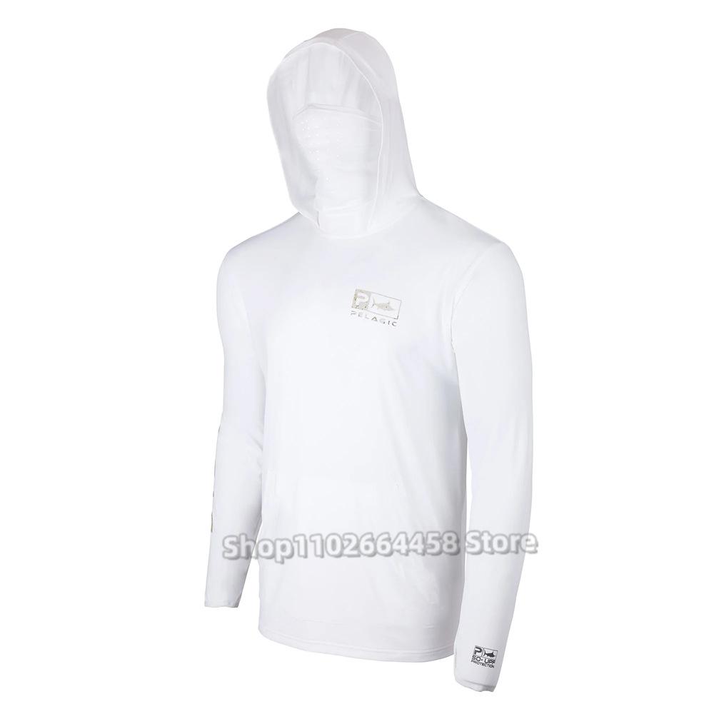 PELAGIC camouflage fishing suit for men and women long-sleeved mask hoodie sun protection breathable fishing suit can be