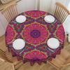 Tovaglia Stile Mandala Bohemien Rotonda Oilproof Caleidoscopio Geometrica Copritavola per Sala da Pranzo 70 pollici