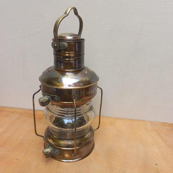 Nautical Anchor Oil Lamp  Brass Marine Ship Lantern Hanging Decor