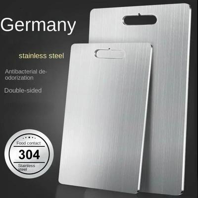 Stainless Steel Panel and Chopping Board Kitchen Household Thickened Double Sided Cutting Board Block Kneading Dough Board