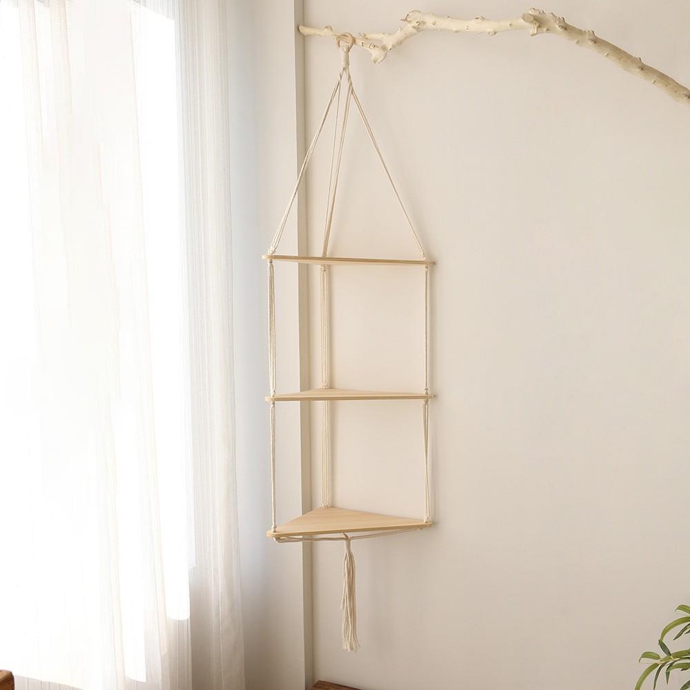 Nook Floating Shelves Wood Home Corner Storage Shelf Living Room Bedroom Wall Hanging Door Decor Triangle Shelf Display Stand